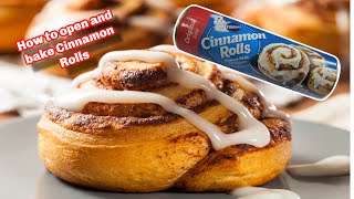 How to open and Bake Pillsbury Cinnamon Rolls  Easy Step by Step [upl. by Lukas601]