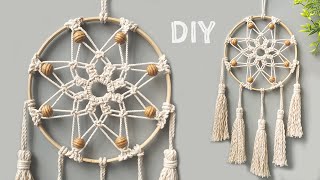 DIY ATRAPASUEÑOS EN MACRAMÉ🌸MACRAME DREAMCATCHER WALLHANGING [upl. by Michail850]