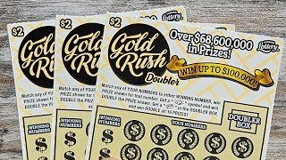 Gold Rush Doubler 2 Scratch Tickets x 3 from the Florida Lottery [upl. by Ittam]