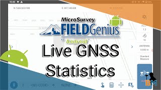 FieldGenius for Android Live GNSS Stats  Bench Mark [upl. by Attenej]