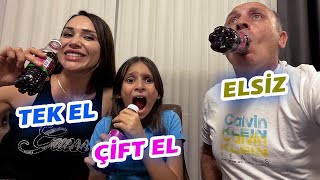 TEK EL ÇİFT EL ELSİZ YEMEK YARIŞMASI  2 [upl. by Anilahs890]