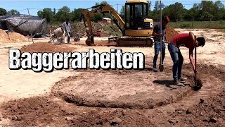 Sockel für die Wassertürme Tor Zisterne amp Abwassergrube baggern  Bauen im Chaco  Paraguay 008 [upl. by Pathe]