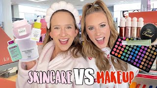 SKINCARE VS MAKEUP ULTA BEAUTY SHOPPING CHALLENGE 🧴🫧💄✨ [upl. by Asecnarf]