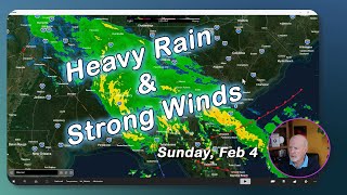 Winds and Rain Sunday Feb 4 2024  Over 2 inches of rain [upl. by Crist]