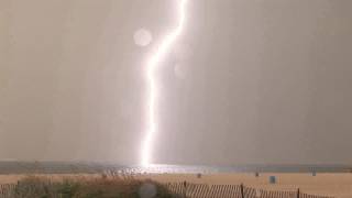 Severe Thunderstorm  Coastal Lightning Belmar NJ July 29th 2011 [upl. by Sseb]