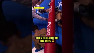 Ben Whittaker amp Liam Cameron BOTH Tumble Out Of The Ring 🤯 shorts [upl. by Eadwine]