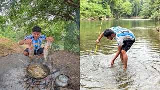 Pescando con chuzo y arpón nuevas técnicas de pesca y cocinando [upl. by Tedie]