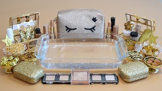 GOLD MixingGOLDEyeshadowMakeup and glitter Into Slime ★ASMR★ [upl. by Adnylg460]