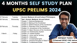 4 Month Self Study Plan for UPSC Prelims 2024 with Daily Targets [upl. by Orsa608]