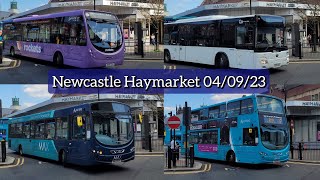 Buses at Newcastle Haymarket  040923 [upl. by Crooks]