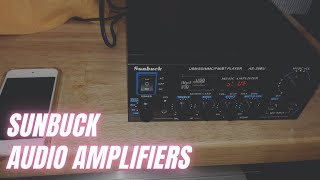 Sunbuck Wireless Bluetooth Audio Amplifiers Review  200W Power Home Stereo Amplifier Receiver [upl. by Nylde]