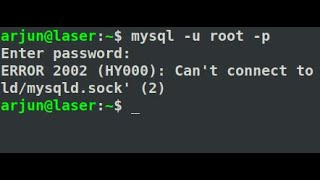 ERROR2002HY000Cant connect to local MySQL server through socket  var run mysqld mysqld sock2 [upl. by Ledniahs]