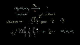 Chlorination of Propane  Free Radical Reactions  Chemistry  Khan Academy [upl. by Salvatore548]