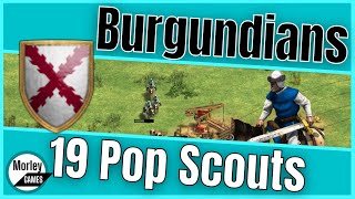 Burgundians 19 Pop Scouts into Cavalier Build Order  AOE2 Scout Rush [upl. by Manthei]