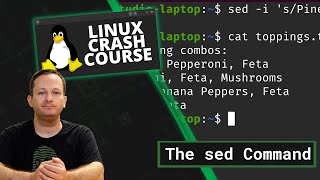 Linux Crash Course  The sed Command [upl. by Enaffit]