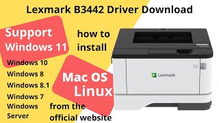 Lexmark B3442 Driver Download and Setup Windows 11 Windows 10 Mac 13 Mac 12 [upl. by Marvin914]