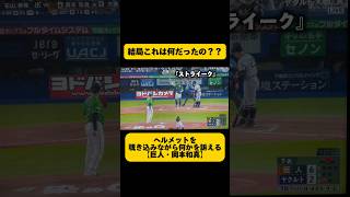 【巨人・岡本和真がヤクルト・石山投手にクレーム❓】ヘルメットは関係あるの？ないの？ [upl. by Convery]