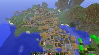 Minecraft Village Seed 181 NEW 2015 [upl. by Gannon]