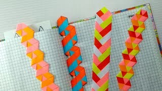 4 DIY Braided Paper Bookmarks ideas – Tutorial for Book and Cat Lovers [upl. by Oilerua]