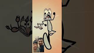 Chased dog animation cartoon funny funnycartoon animals dikejar anjing shortvideo short [upl. by Linker]