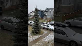 Primera nevada en canada octubre canada snow albertacanada [upl. by Eiwoh]