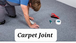 How to glue carpet amp cut carpet joints like a pro neatly  overlaped carpet joints to cut [upl. by Jaymie]