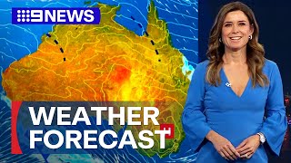 Australia Weather Update Sunny conditions set for Sydney  9 News Australia [upl. by Lyrej]