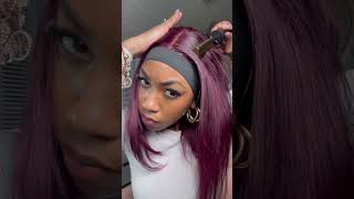 red bob wig from worldnewhair wigs worldnewhair hairtutorial hairstyle hairshorts fypage [upl. by Nosmas]