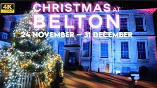 Wander About Belton House Christmas Light Trial  Nov23  4K footage [upl. by Skolnik]