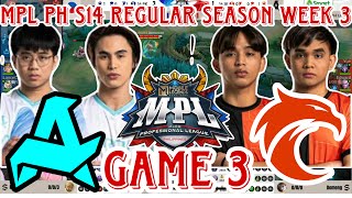 GAME 3 AURORA VS TNC  MPL PH S14 regular season week 3 [upl. by Shanna310]