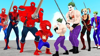 Siêu nhân nhện🔴Spider Man Family Fights HULK FAMILY and JOKER vs Shark Spider Man in EPIC Battle [upl. by Anatsirhc968]