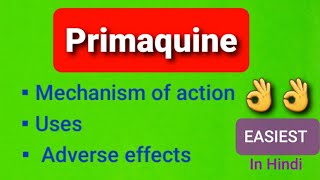 Primaquine drug MOAUses Side Effects [upl. by Jollenta]