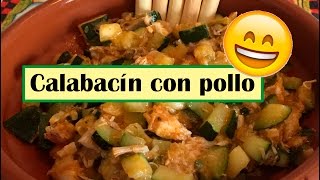 Calabacín con pollo y tomate [upl. by Airamzul]