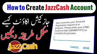 How to Create JazzCash Account in 2021 Make Jazz Cash Account 786 [upl. by Emmuela980]