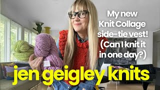 Can I knit my new Knit Collage SideTie Vest in one day [upl. by Reimer474]