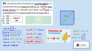 Matemática  FAETEC  Prova 2017  Questão 24 [upl. by Aicia]