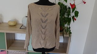 PULL FEUILLE FEMME TRES TENDANCE [upl. by Enerod167]