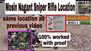 Equip Mosin Nagant Sniper Rifle  Locations 100 works with proof😎 Mosin Nagant PUBG BGMI RP mission [upl. by Sapphire]