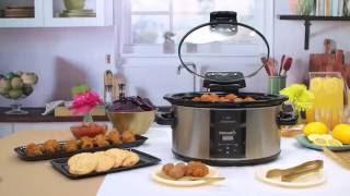 Lift amp Serve Hinged Lid Slow Cooker  CrockPot® [upl. by Farro]