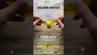 GOLDEN SNITCH HOGWARTS HARRY POTTER ORIGAMI TUTORIAL  QUIDDITCH GOLDEN SNITCH ROWLING ORIGAMI ART [upl. by Kcirded577]