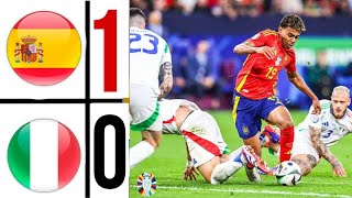 Spain vs Italy 10 EURO 2024  Extended Highlights  Spain goal vs Italy  España vs Italia [upl. by Domonic]