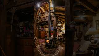 Sleep in a Cozy Snowy Cabin  Winter Ambience with Crackling Fireplace Sounds and Relaxing Snow [upl. by Udenihc]