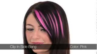 Clip In Bangs by POP  How To Apply Side Swept Fringe [upl. by Raybin]