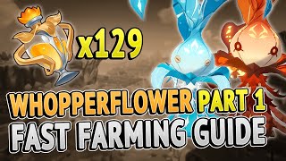 Whopperflowers All Locations Part 1 FAST FARMING ROUTE  Genshin Impact 20 [upl. by Humfrid634]