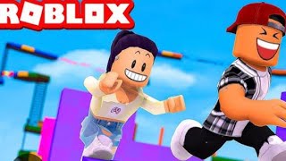 Roblox obby Race With Angelika and James [upl. by Nonah174]