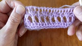 Crochet tunisien Point n° 10 [upl. by Ecnarretal]