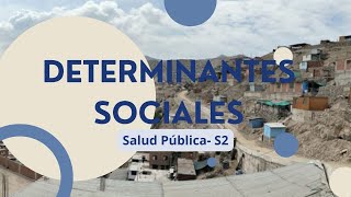 DETERMINANTES SOCIALES DE LA SALUD S2 Salud Pública [upl. by Annola]