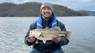 Lake Berryessa fishing Jan262024 My PB Largemouth bass had me shaking and freaking out at the end [upl. by Joao974]