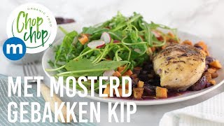 Met mosterd gebakken kip Recept  metroChopChop [upl. by Telfer]