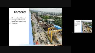 Webinar on “Underground Metro Rail StructuresBored Tunnels amp Stations” MrRamanathan  10082020 [upl. by Heimer]